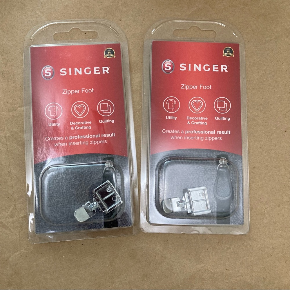 2 x singer zipper foot